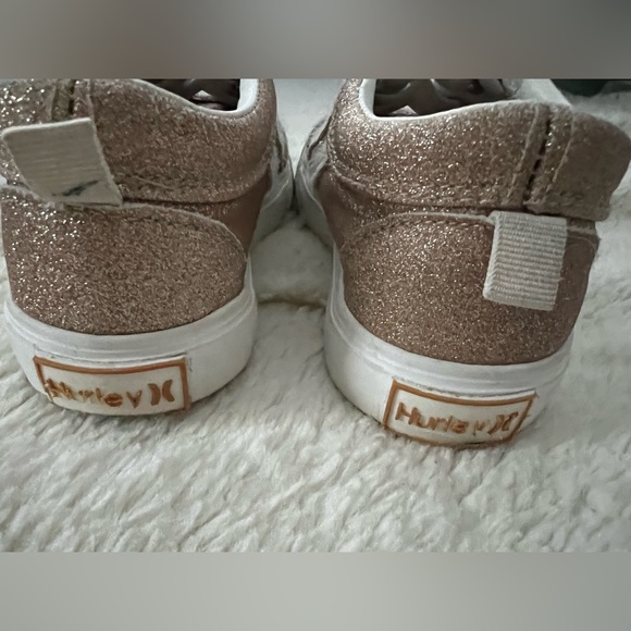 Hurley Girl’s Glitter Light Pink Shoes Size 10 - Picture 2 of 7